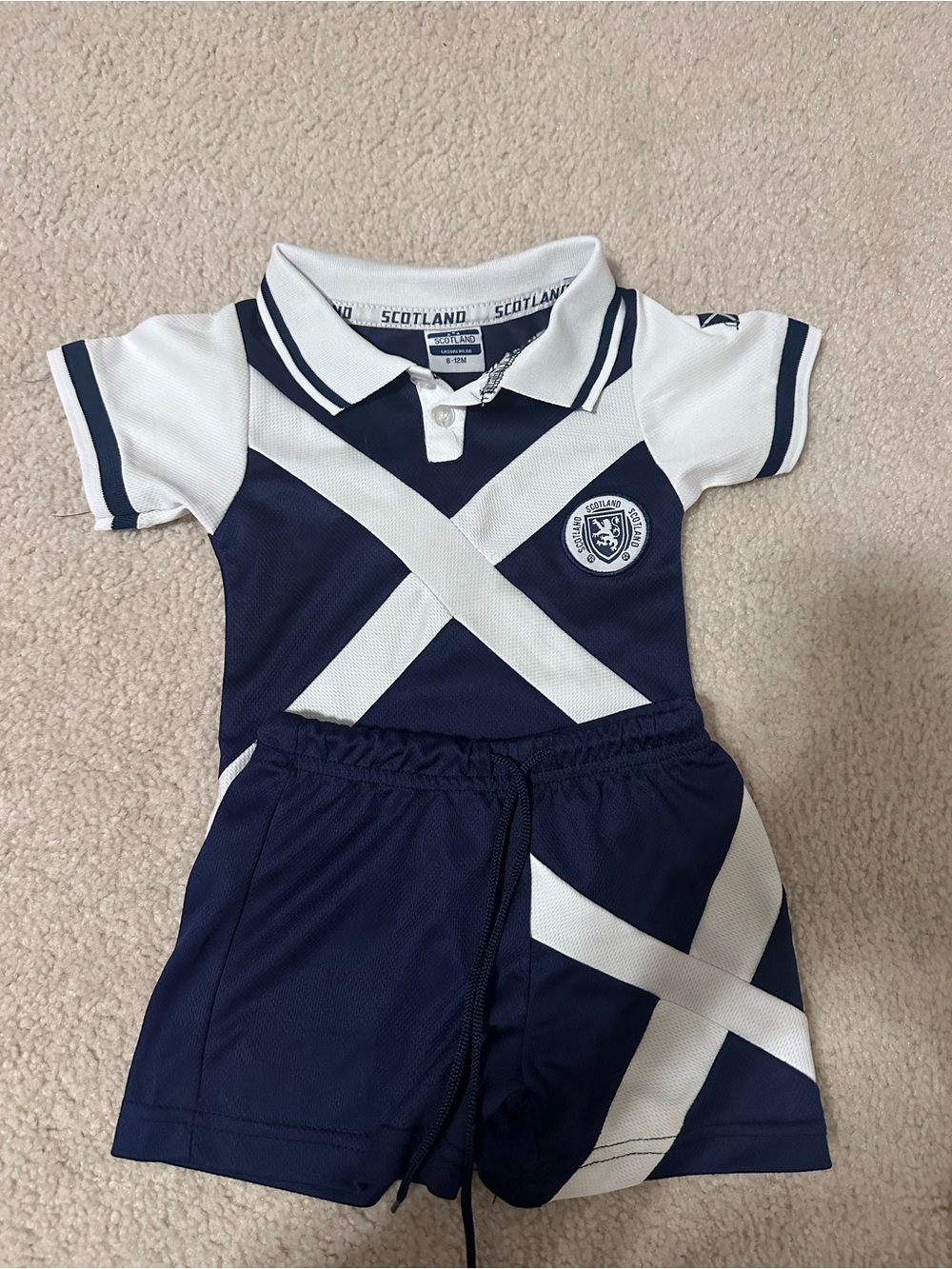 Scotland Baby Boy Rugby Polo & Shorts Set 6-12M